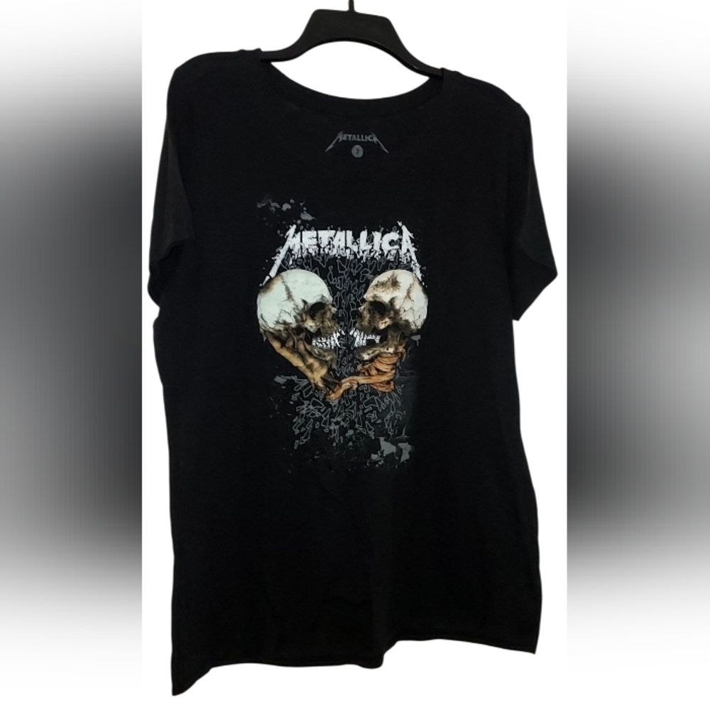 Metallica Dual Skull Black T Shirt